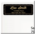 Black and Gold Glitter - Birthday Party Return Address Labels thumbnail