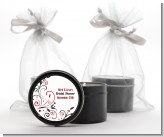 Black and Red Vine - Bridal Shower Black Candle Tin Favors