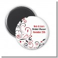 Black and Red Vine - Personalized Bridal Shower Magnet Favors thumbnail
