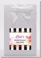 Black And White Stripe Floral Watercolor - Bridal Shower Goodie Bags