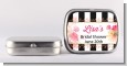 Black And White Stripe Floral Watercolor - Personalized Bridal Shower Mint Tins thumbnail