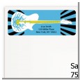 Rock Star Guitar Blue - Birthday Party Return Address Labels thumbnail