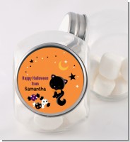 Black Cat - Personalized Halloween Candy Jar