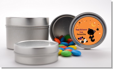 Black Cat - Custom Halloween Favor Tins