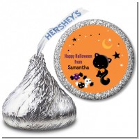 Black Cat - Hershey Kiss Halloween Sticker Labels