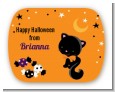 Black Cat - Personalized Halloween Rounded Corner Stickers thumbnail
