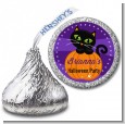 Black Cat Pumpkin - Hershey Kiss Halloween Sticker Labels thumbnail
