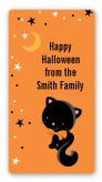 Black Cat - Custom Rectangle Halloween Sticker/Labels