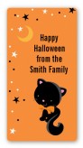 Black Cat - Custom Rectangle Halloween Sticker/Labels