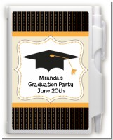 Black & Gold - Graduation Party Personalized Notebook Favor