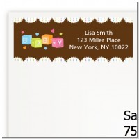 Baby Blocks - Baby Shower Return Address Labels