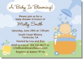 Blooming Baby Boy African American - Baby Shower Invitations