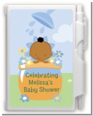 Blooming Baby Boy African American - Baby Shower Personalized Notebook Favor