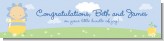 Blooming Baby Boy Caucasian - Personalized Baby Shower Banners