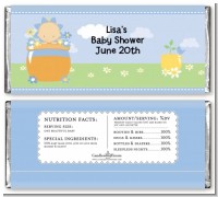 Blooming Baby Boy Caucasian - Personalized Baby Shower Candy Bar Wrappers
