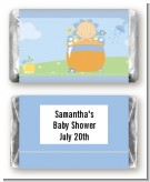 Blooming Baby Boy Caucasian - Personalized Baby Shower Mini Candy Bar Wrappers