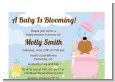 Blooming Baby Girl African American - Baby Shower Petite Invitations thumbnail
