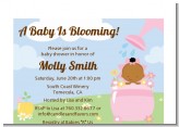 Blooming Baby Girl African American - Baby Shower Petite Invitations