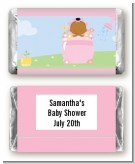 Blooming Baby Girl African American - Personalized Baby Shower Mini Candy Bar Wrappers