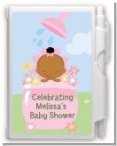 Blooming Baby Girl African American - Baby Shower Personalized Notebook Favor