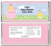 Blooming Baby Girl Asian - Personalized Baby Shower Candy Bar Wrappers