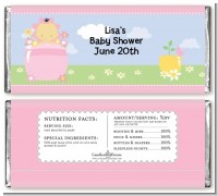 Blooming Baby Girl Asian - Personalized Baby Shower Candy Bar Wrappers