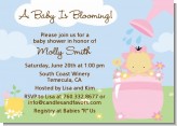 Blooming Baby Girl Asian - Baby Shower Invitations