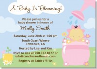 Blooming Baby Girl Asian - Baby Shower Invitations