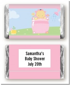 Blooming Baby Girl Asian - Personalized Baby Shower Mini Candy Bar Wrappers