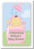 Blooming Baby Girl Asian - Custom Large Rectangle Baby Shower Sticker/Labels