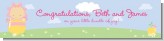Blooming Baby Girl Caucasian - Personalized Baby Shower Banners