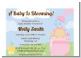 Blooming Baby Girl Caucasian - Baby Shower Petite Invitations thumbnail
