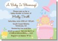 Blooming Baby Girl Caucasian - Baby Shower Invitations thumbnail