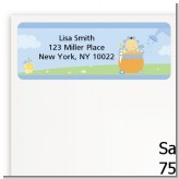Blooming Baby Boy Asian - Baby Shower Return Address Labels