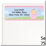 Blooming Baby Girl Asian - Baby Shower Return Address Labels