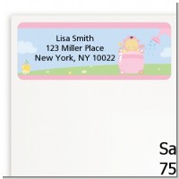 Blooming Baby Girl Asian - Baby Shower Return Address Labels