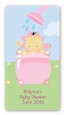 Blooming Baby Girl Asian - Custom Rectangle Baby Shower Sticker/Labels thumbnail
