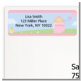 Blooming Baby Girl Caucasian - Baby Shower Return Address Labels thumbnail