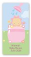 Blooming Baby Girl Caucasian - Custom Rectangle Baby Shower Sticker/Labels thumbnail