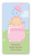 Blooming Baby Girl Caucasian - Custom Rectangle Baby Shower Sticker/Labels thumbnail