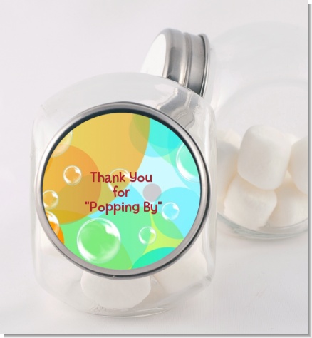 Blowing Bubbles - Personalized Birthday Party Candy Jar