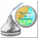 Blowing Bubbles - Hershey Kiss Birthday Party Sticker Labels