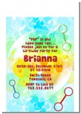 Blowing Bubbles - Birthday Party Petite Invitations