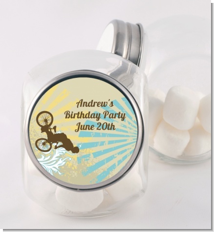 BMX Rider - Personalized Birthday Party Candy Jar