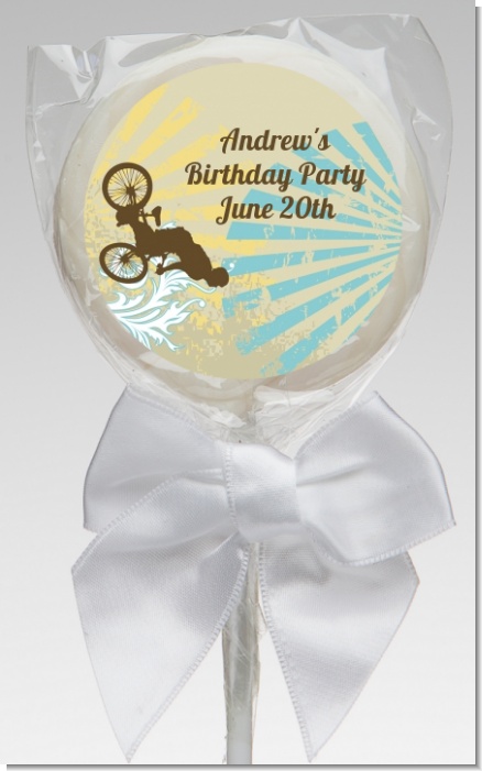 BMX Rider - Personalized Birthday Party Lollipop Favors