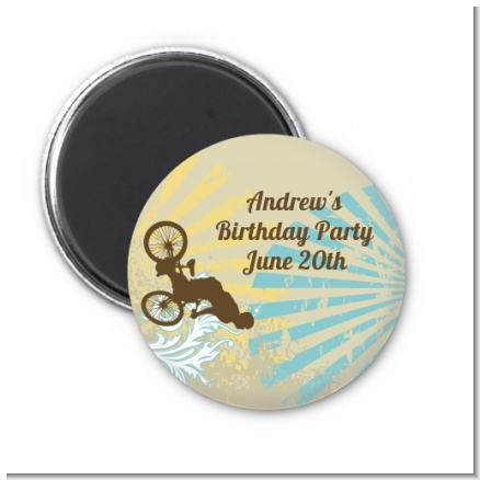 BMX Rider - Personalized Birthday Party Magnet Favors