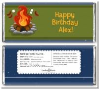 Bonfire - Personalized Birthday Party Candy Bar Wrappers
