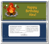 Bonfire - Personalized Birthday Party Candy Bar Wrappers