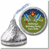 Bonfire - Hershey Kiss Birthday Party Sticker Labels