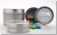 Booties Pink - Custom Baby Shower Favor Tins